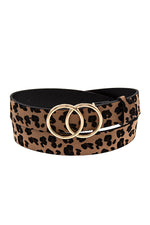 Animal Print Double Ring Belt