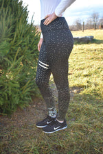 Star Gazer High Waisted Leggings In Black