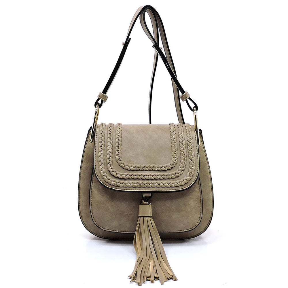 Dapple Grey Crossbody Saddle Bag