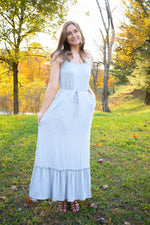 Pocket Full Of Sunshine Maxi Dress in Heather Grey