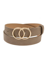 Taupe Double Ring Belt