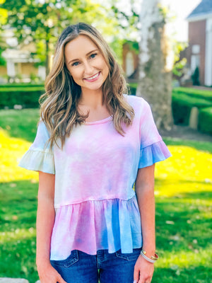 Cotton Candy Skies Tie-Dye Top