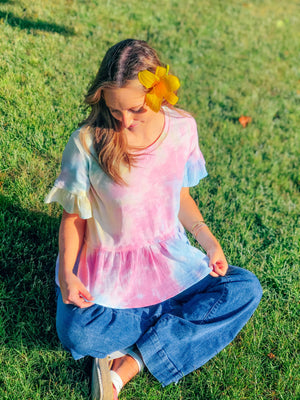 Cotton Candy Skies Tie-Dye Top